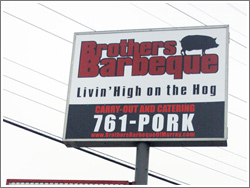 Mid South Vinyl Outdoor Signage Company, Brothers Barbeque