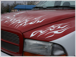 Custom Truck Hood Flames