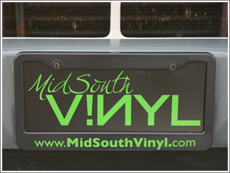 MidSouth Vinyl custom license plate