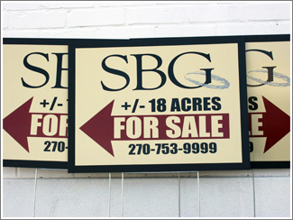 SBG Corrugated Yard Signs